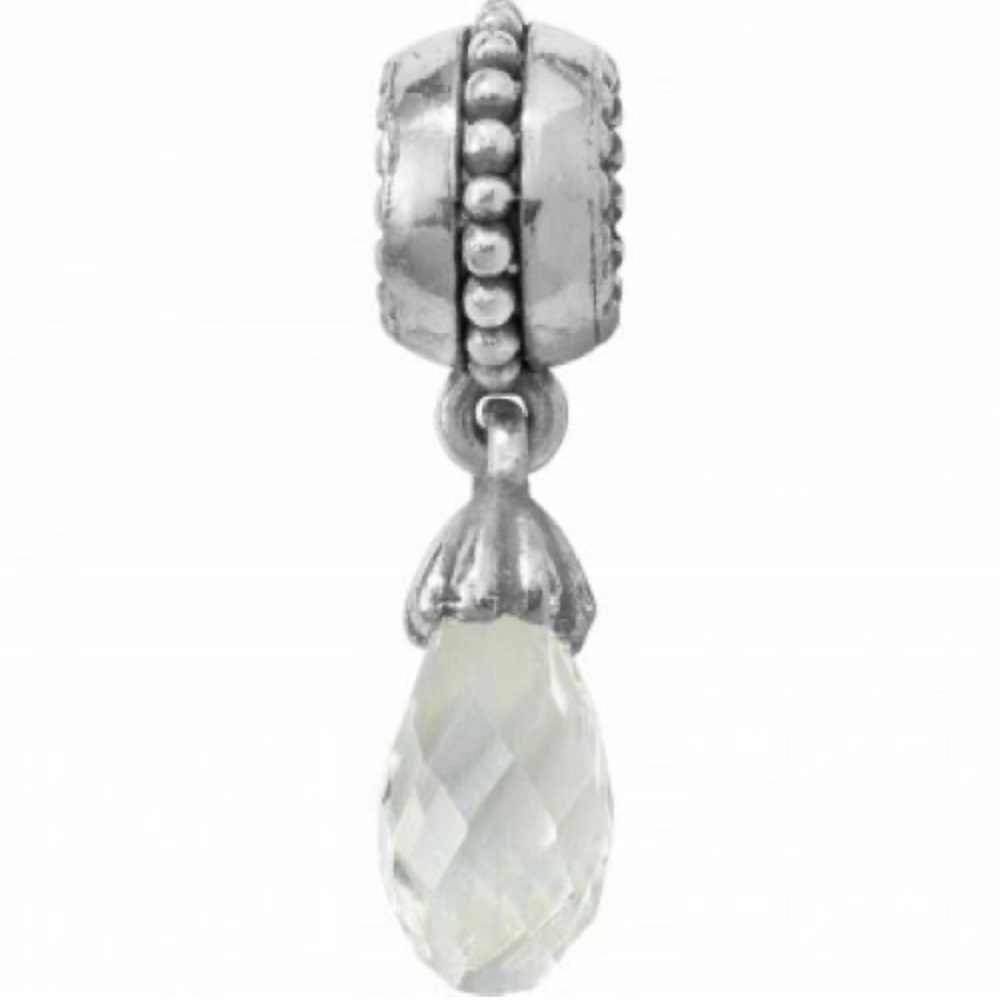 Brighton Dream Drop Clear Crystal Charm Silver for Bracelet
